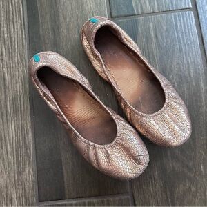 Tieks Leather Ballet Flats in Rose Gold Sz 8